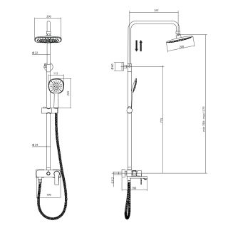 Тропическая душевая система RUSH (ST4235-40)